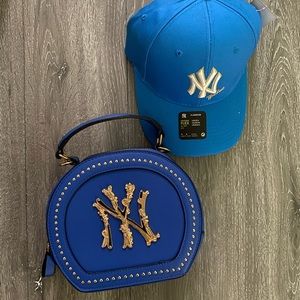 SALE🚨, NY CROSSBODY BAG WITH MATCHING BLUE NY HAT
